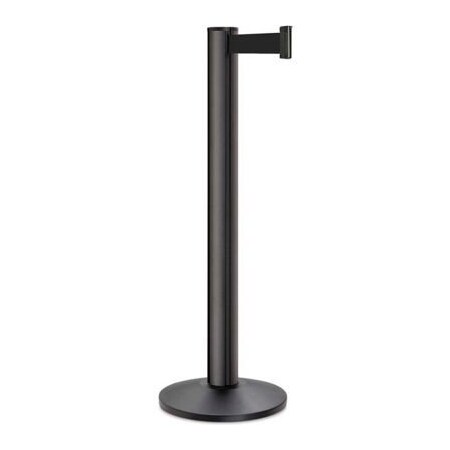 Lavi Industries Retractable Belt Barrier, Black, 13 ft Length, 40 in Post Height 50-3100WB/BK